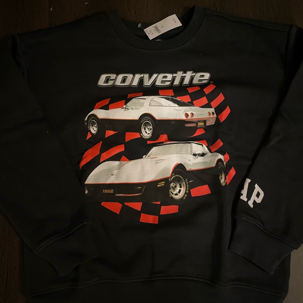Black Corvette Graphic Sweatshirt
